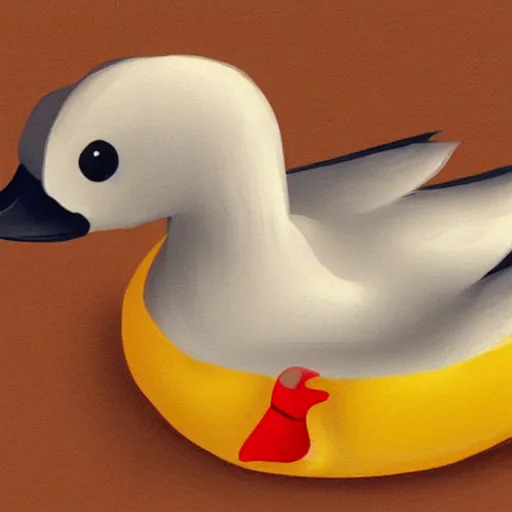 Prompt: cute duck tucked in bed and going to sleep, as a saturday morning cartoon, digital painting, trending on artstation, award winning art, stylized painting