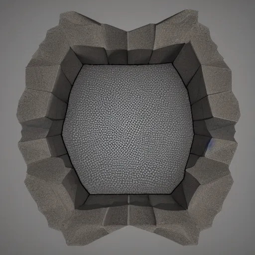 Image similar to 3 d render of a voronoi hearth, seen from different angles