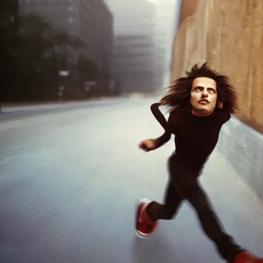 Image similar to closeup portrait of Sonic escaping from the city, by Steve McCurry and David Lazar, natural light, detailed face, CANON Eos C300, ƒ1.8, 35mm, 8K, medium-format print