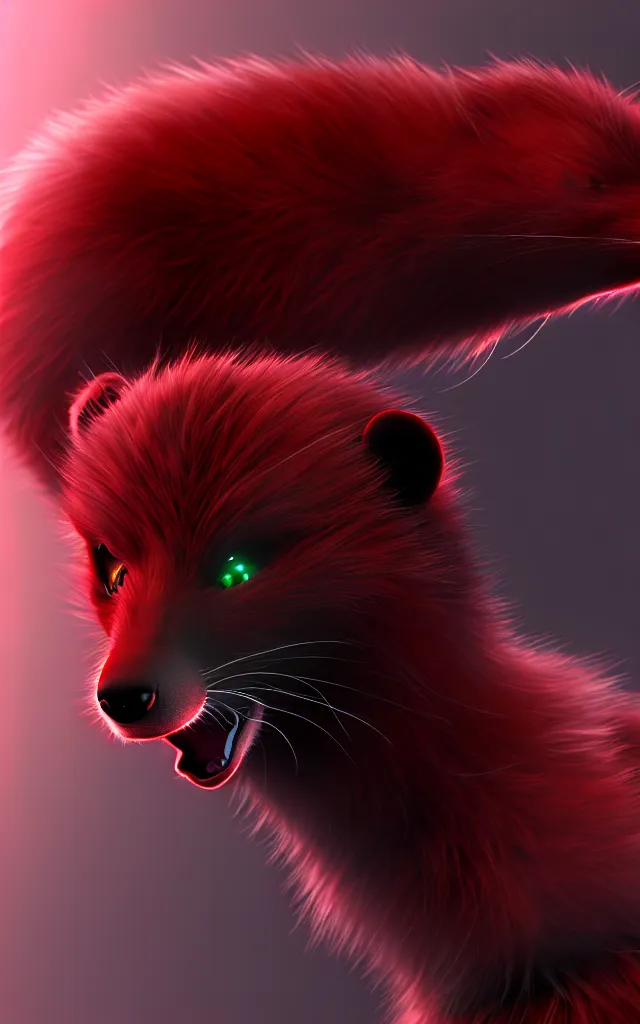 Image similar to furry - male - red - black - weasel - chaos theorist - fursona uhd ue 5 visual novel pc game expressions, photorealistic