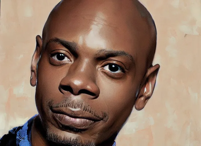 Image similar to a highly detailed beautiful portrait of dave chappelle as a [ [ robot ] ] by gregory manchess, james gurney, james jean