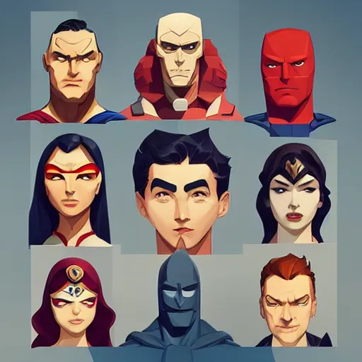 Image similar to face icon stylized minimalist justice league, loftis, cory behance hd by jesper ejsing, by rhads, makoto shinkai and lois van baarle, ilya kuvshinov, rossdraws global illumination