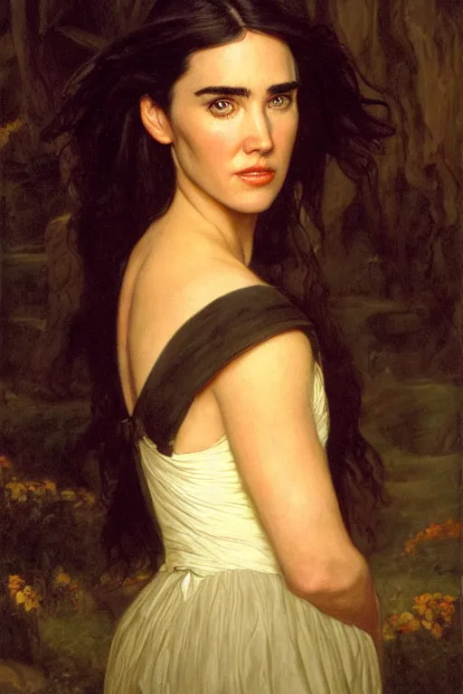 Prompt: A portrait of Jennifer Connelly by Thomas Cole