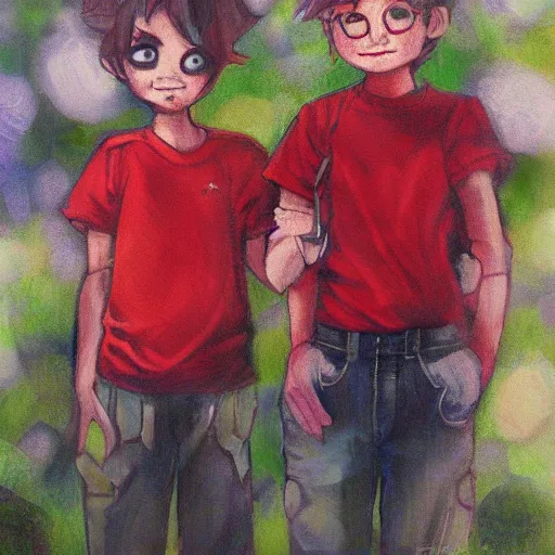 Image similar to best friends, art by olivia, phil tomato, wlop