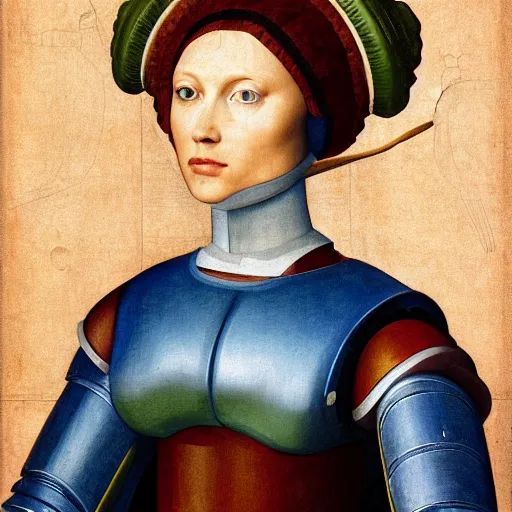 Image similar to a portrait of a female android by andrea del sarto