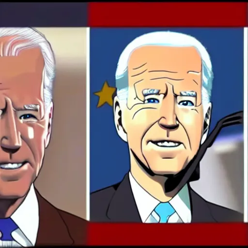 Image similar to joe biden in the style of anime