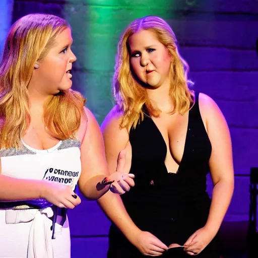 Image similar to amy schumer on stage with blink 182