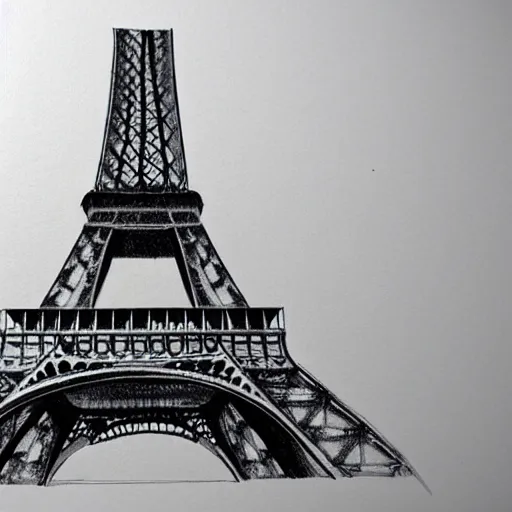 Image similar to rejected eiffel tower designs, paper sketch