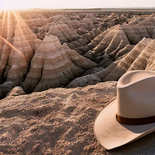 Image similar to A trend in the direction of where the sun sets is spurring creatives around the globe to tip their 10-gallon hats, saddle up, and mosey on out to the Badlands