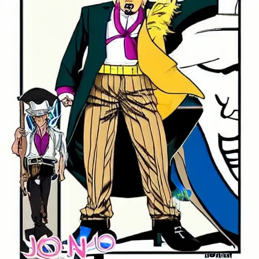 Shin - Jotaro Kujo and his stand Star Platinum from Jojo's