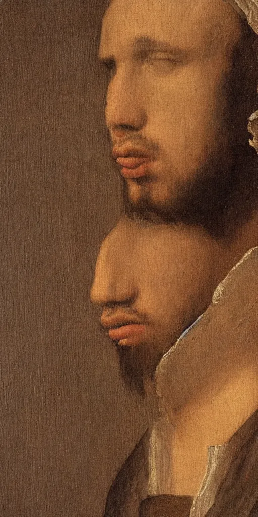 Prompt: renaissance era painting of frank ocean