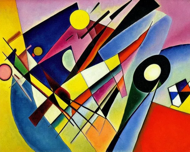 Prompt: a painting by kandinsky