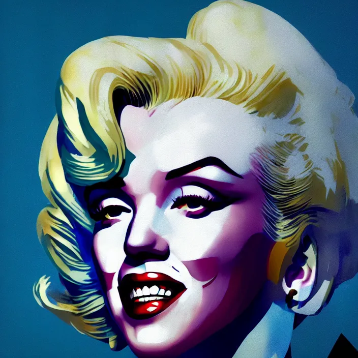 Prompt: portrait of Marilyn Monroe as a harley quinn. intricate abstract. intricate artwork. by Tooth Wu, wlop, beeple, dan mumford. octane render, trending on artstation, greg rutkowski very coherent symmetrical artwork. cinematic, hyper realism, high detail, octane render, 8k, iridescent accents