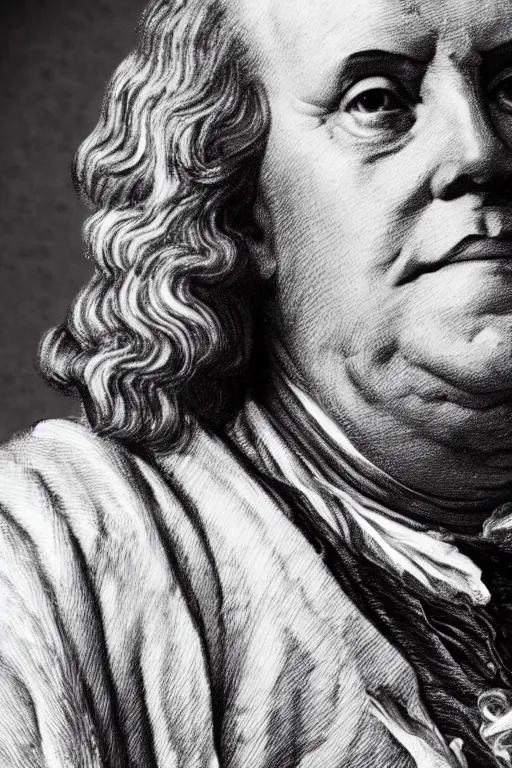 Image similar to benjamin franklin in game of thrones. dslr, 5 0 mm, f / 2. 8, studio lighting