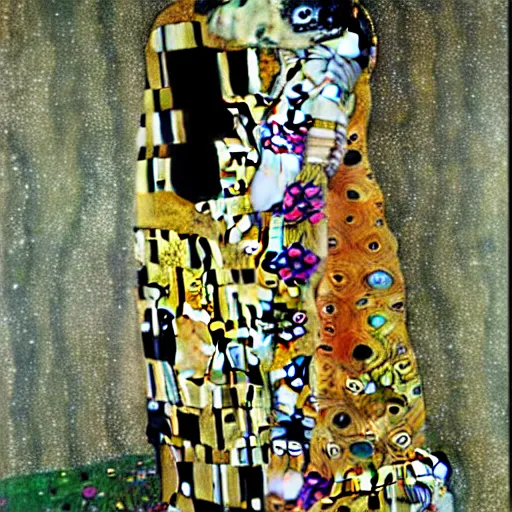 Image similar to an optical illusion by gustav klimt