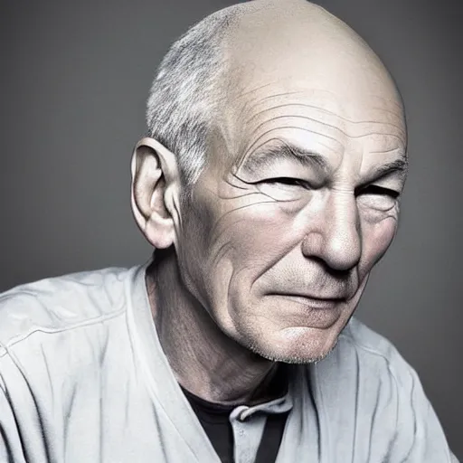 Image similar to patrick stewart mixed with ian mckellen