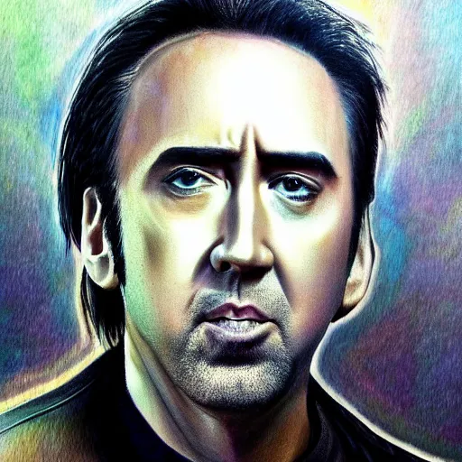 nic cage as drawn by junior ito, buff, mangw portrait, | Stable ...