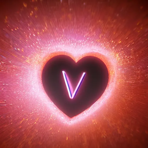 Image similar to a heart with the name alex written on it, cute, high detail, well lit, octane render, blender, particles,