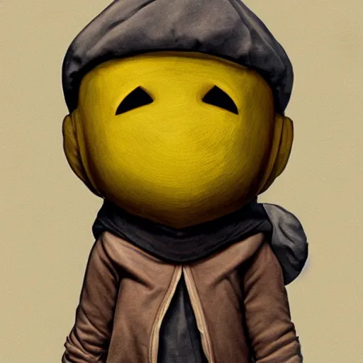 Prompt: little nightmares anesthetic character design