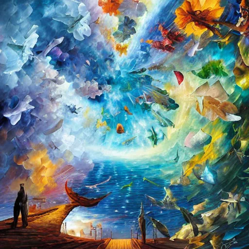 Image similar to art by android jones, james christensen, rob gonsalves, leonid afremov and tim white