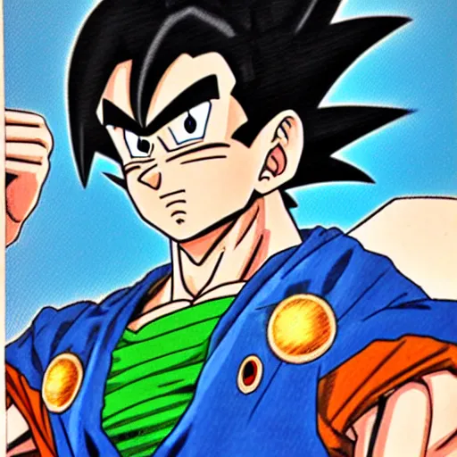 Image similar to nerdy gohan art by akira toriyama, 4 k, dragon ball artstyle, cel shaded, highly detailed, epic lighting