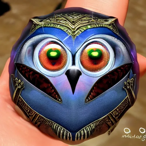 Image similar to alien owl, alien warrior, magic, stars, highly detailed, realistic, 8 k