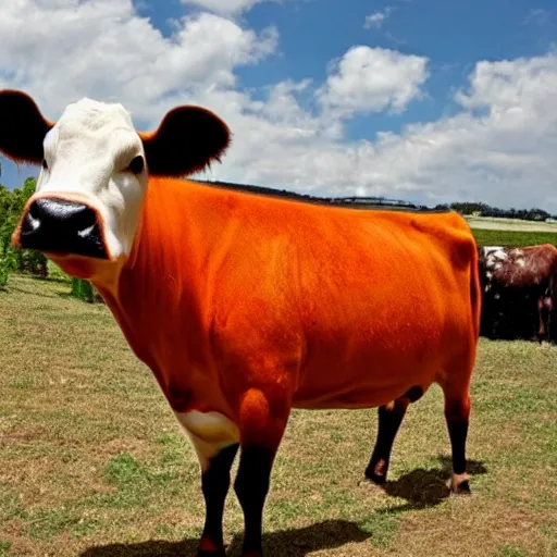 Prompt: doritos locos cow, cow made of doritos