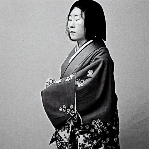 Image similar to an album cover for a female japanese folk artist, photograph, 1 9 7 6