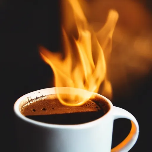 Image similar to cardboard coffee cup on fire