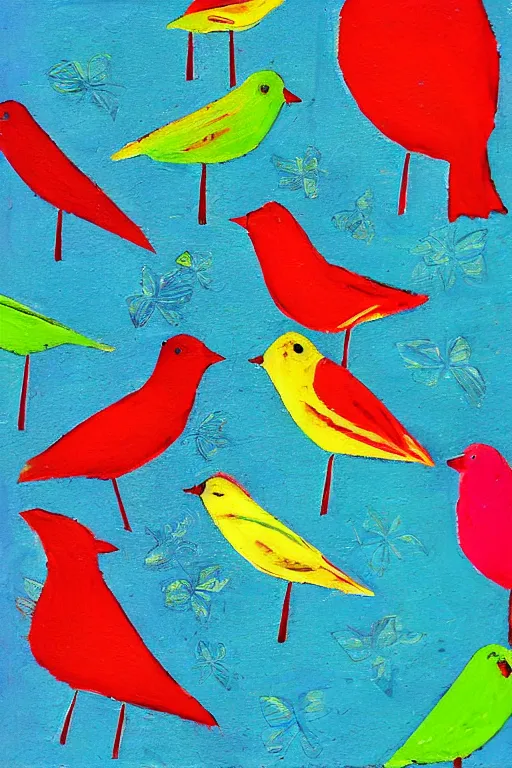 Image similar to colorful birds by pauline baynes