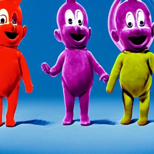 Prompt: sinister teletubbies