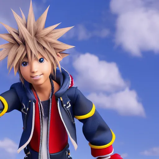 Image similar to photorealistic sora from kingdom hearts, octane render, ultra detailed, photorealistic render