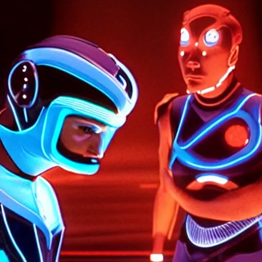 Prompt: scene from the movie tron