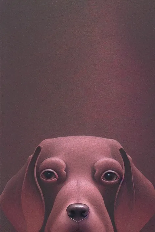 Prompt: painting of a very very very cute dog made entirely of beans, close up of a puppy, by zdzislaw beksinski, by dariusz zawadzki, by wayne barlowe, gothic, surrealism, cosmic horror, lovecraftian, cold hue's, warm tone gradient background, concept art, beautiful composition