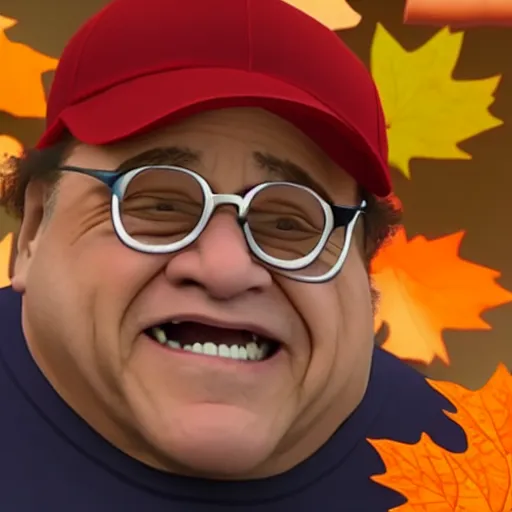 Prompt: a screen shot of danny devito in fall guys game, highly detailed cinematic