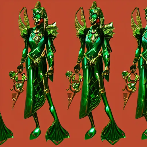 Prompt: full view of fantasy magical staff with emerald in the middle, high detail, fantasy art, concept art, 4 k, ultra detail, computer art