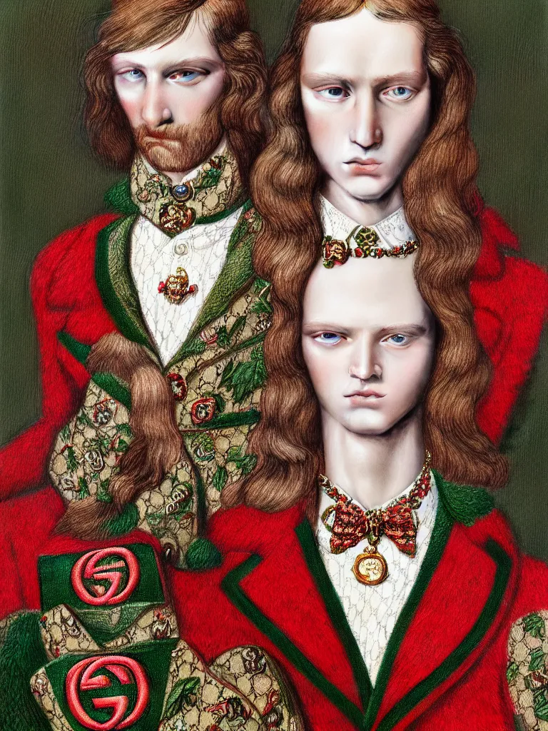 Prompt: a very beautiful gucci portrait, highly detailed, intricate, photography