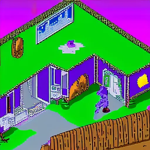 Image similar to Screenshot from the PC game Maniac Mansion II: Day of the Tentacle (1993) by LucasArts