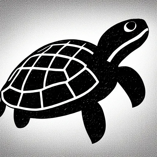 Prompt: storybook illustration of a turtle with a propeller, storybook illustration, monochromatic