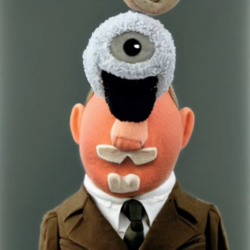 Image similar to Adolf Hitler as a muppet