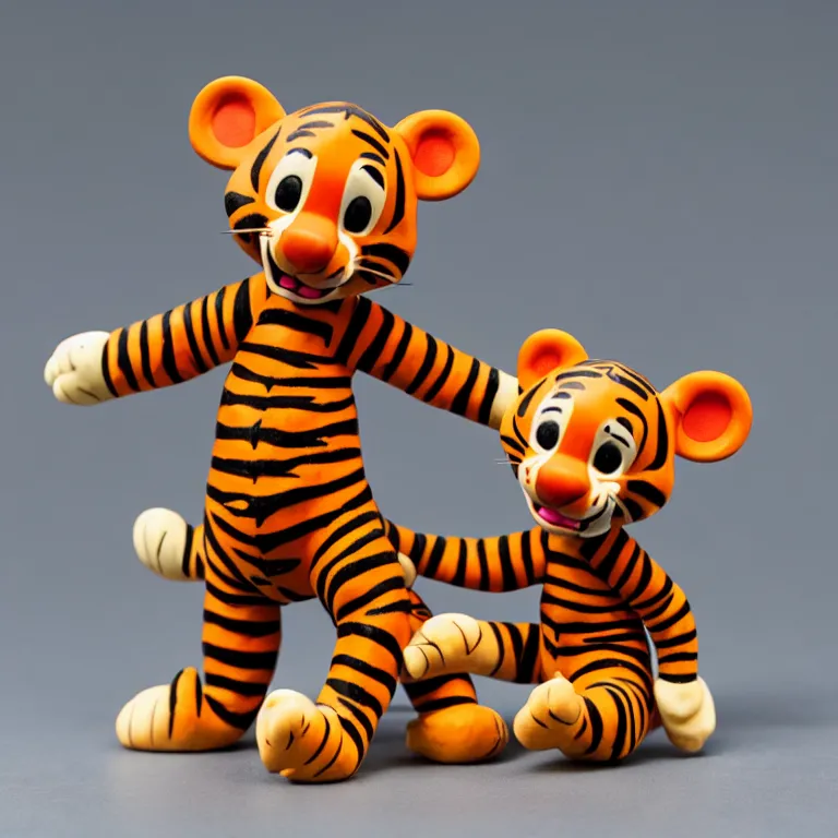 Prompt: disney tigger figurine, 1 9 6 0 s, realistic, dslr photo, product shot