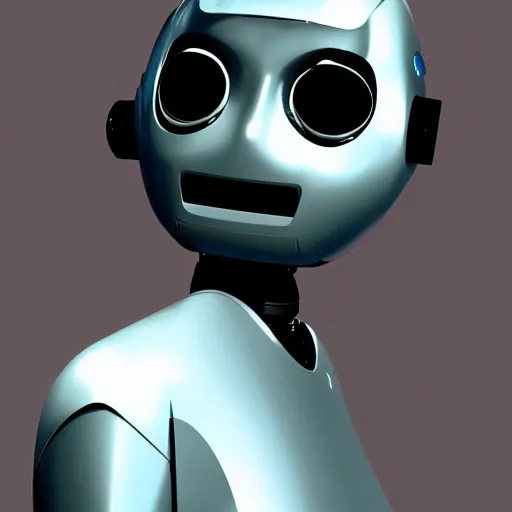 Prompt: a robot staring incredulously at the viewer