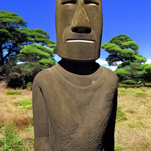 Prompt: Moai Statue in Naruto