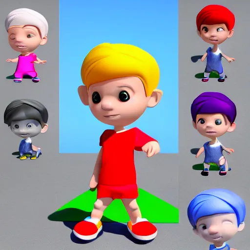 Prompt: https://kreativos.net/propuestas/img-propuestas/cd1fb84a9ae9f9dd7f83972a866068c6.jpg, boy character 3d, walking, toon,