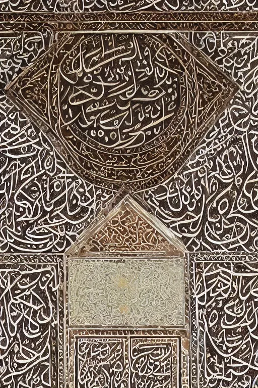 Prompt: taj mahal detail, arabic calligraphy marble inlay on Taj mahal, photorealistic, insanely detailed and intricate, high detail