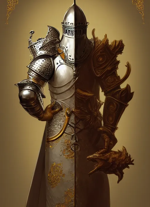 Prompt: anthropomorphic ceramic - knight beermancer italian, intricate, elegant, highly detailed animal monster, digital painting, artstation, concept art, smooth, sharp focus, illustration, art by artgerm and greg rutkowski and alphonse mucha, 8 k