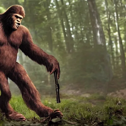 Prompt: bigfoot declares war