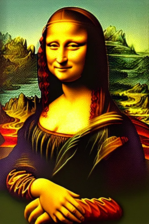 Prompt: a portrait of the mona lisa! created in mario paint ( published by nintendo for the super nintendo entertainment system in 1 9 9 2 )