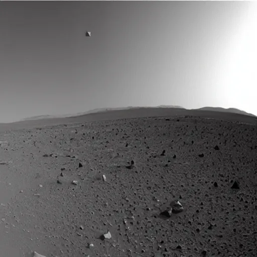 Prompt: mysterious creature mars rover camera footage