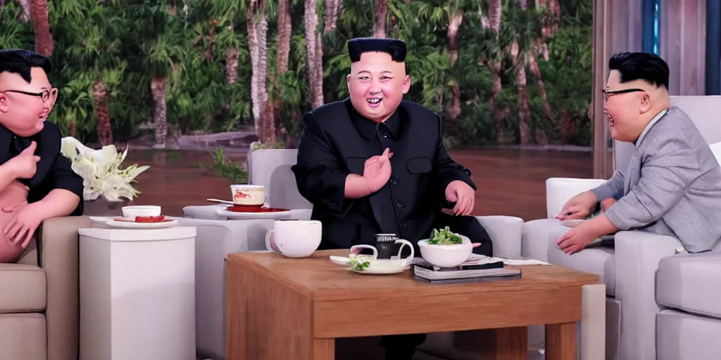 Image similar to kim jong-un on the ellen show